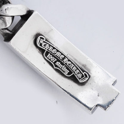 CHROME HEARTS Floral Cross ID Bracelet Silver Size ONE SIZE