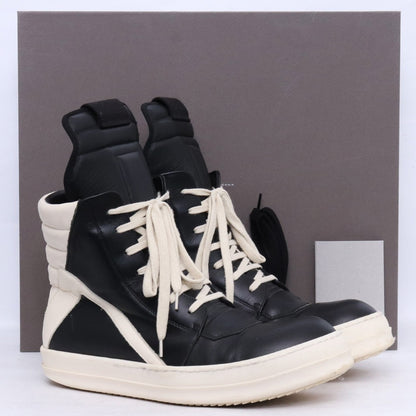 Rick Owens 22AW Geobasket Sneakers Black Milk Size EU 42