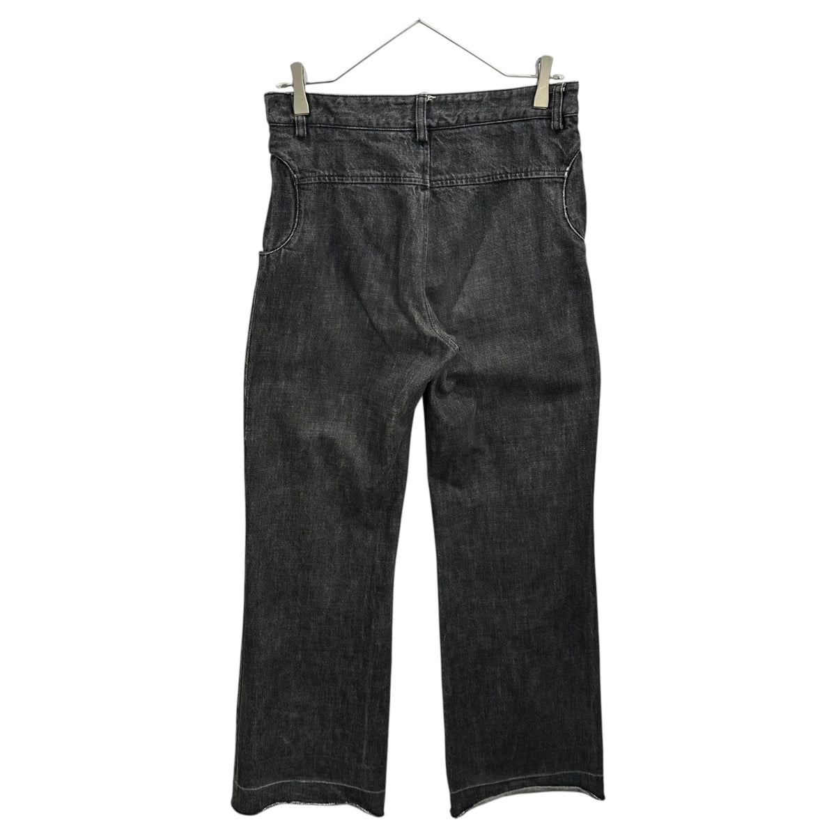 MM6 03SS Circular Pocket Wide Flare Pants Black Size 42