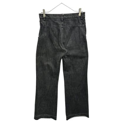 MM6 03SS Circular Pocket Wide Flare Pants Black Size 42