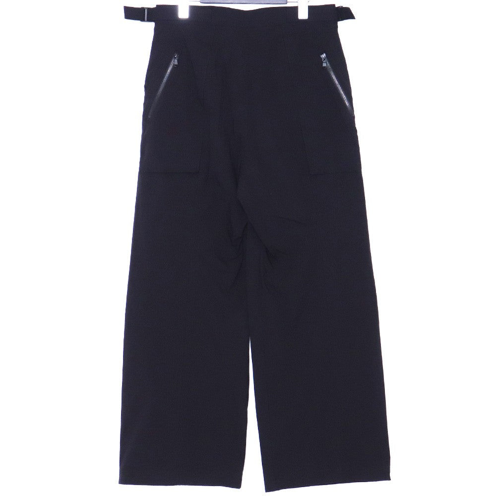 THE VIRIDI-ANNE 25SS Ripstop Wide Trousers Black Size 1