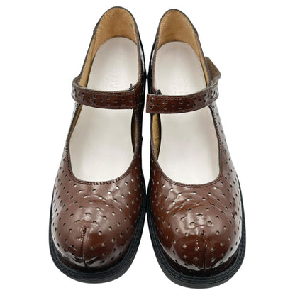 MM6 24SS Patent Leather Perforated Jane Shoes Sneakers Size EU 43