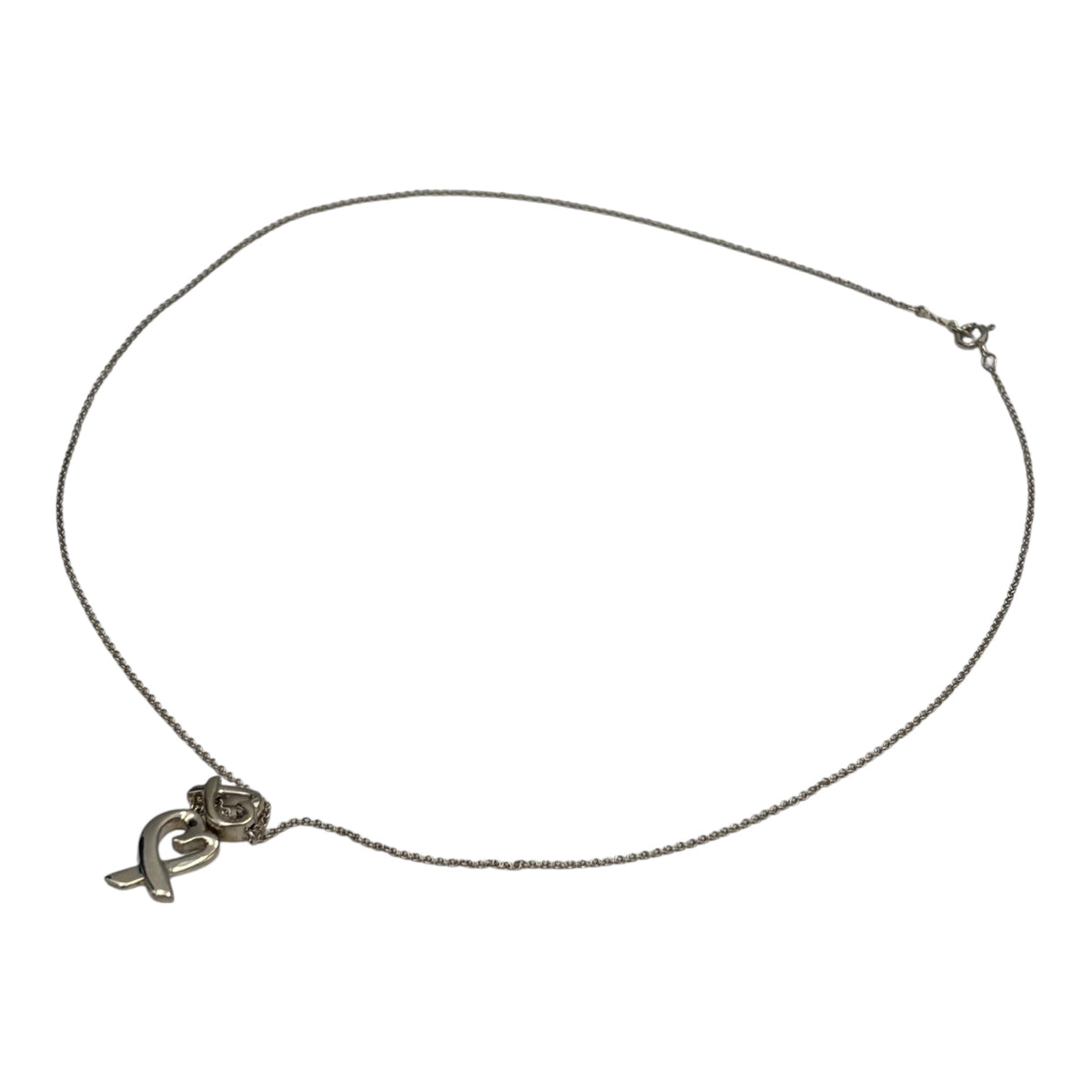 TIFFANY & CO. Elsa Peretti Double Open Heart Lariat Necklace