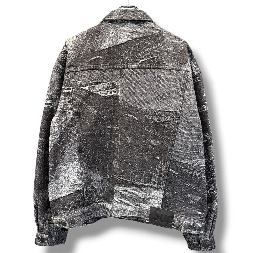 SUPREME 23SS Archive Denim Jacquard Jacket Black Size L