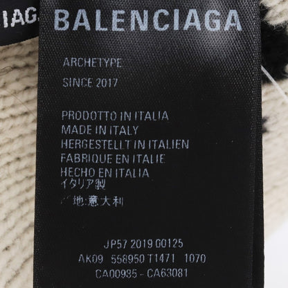 BALENCIAGA 19AW Allover Logo Beanie Black Size F