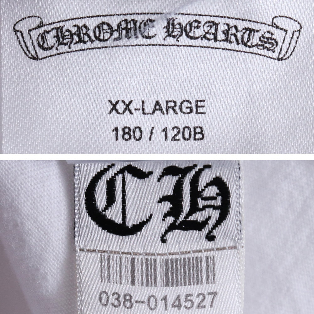 CHROME HEARTS Horseshoe Print Pocket T-Shirt White Size XXL