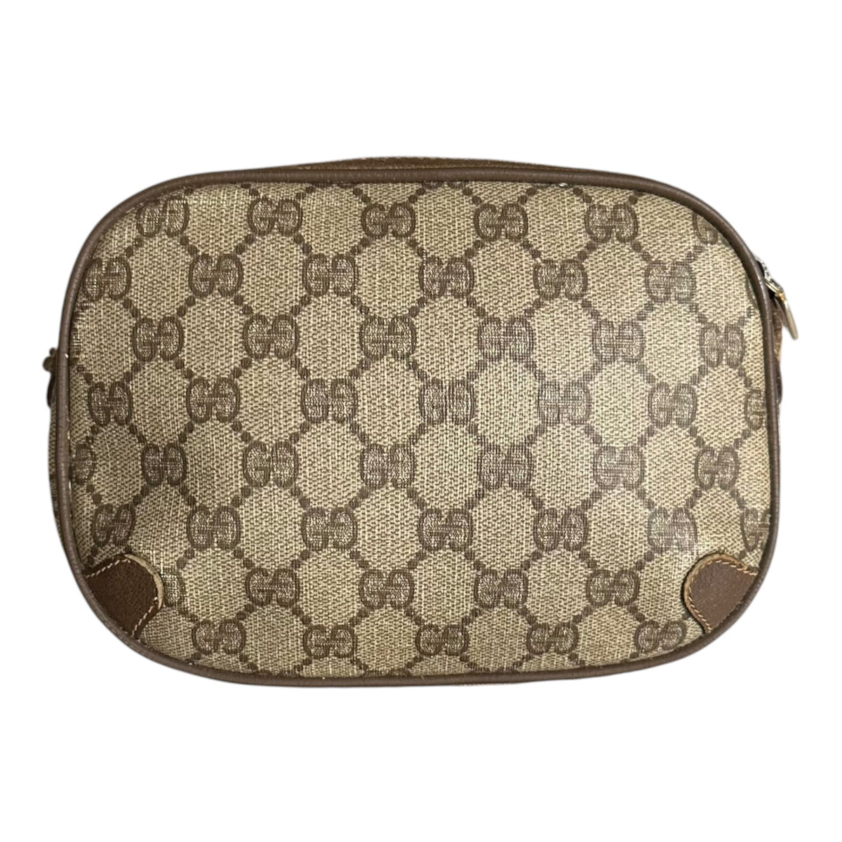 GUCCI Vintage GG Plus Sherry Line Leather Bag