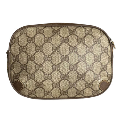 GUCCI Vintage GG Plus Sherry Line Leather Bag