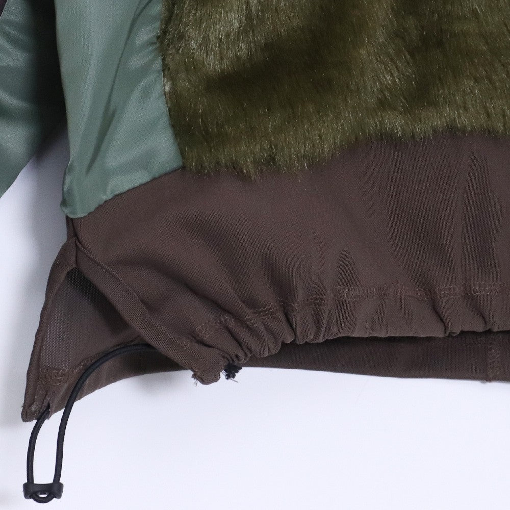 TOGA VIRILIS Fake Fur Jersey Pullover Khaki Size 46