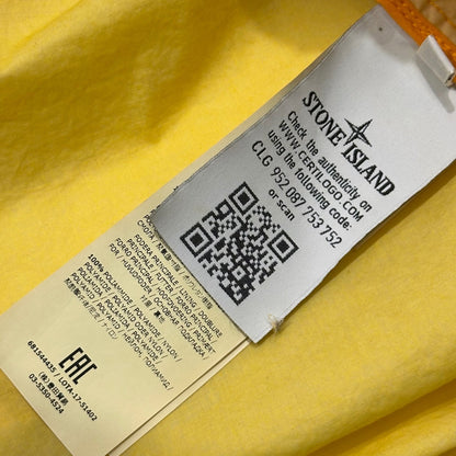 STONE ISLAND 18SS Resin Poplin Hooded Jacket Yellow Size XL