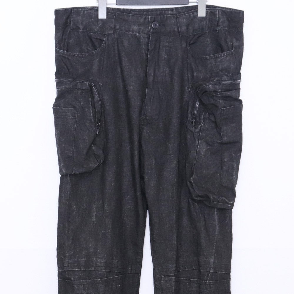 Nude: Masahiko Maruyama Linen India Ink Cargo Pants Size 3