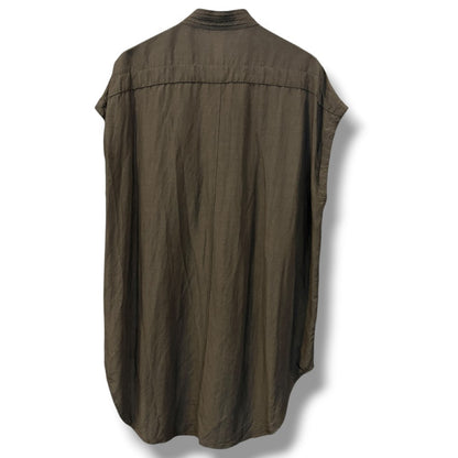 JULIUS 25SS Sleeveless Drop Shoulder Shirt Black Size 2