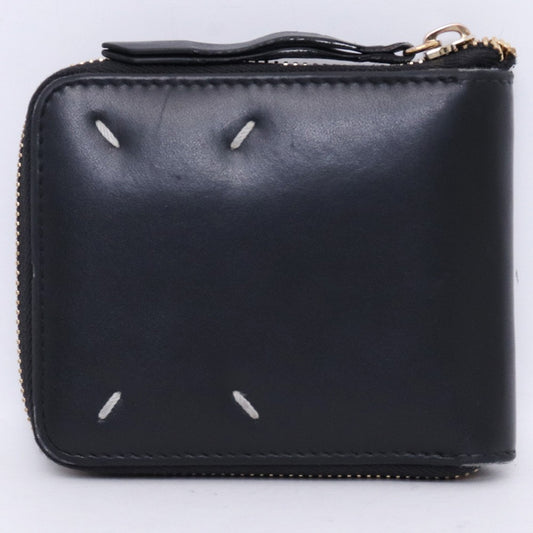 MAISON MARGIELA Around Zip Leather Wallet Black Size F