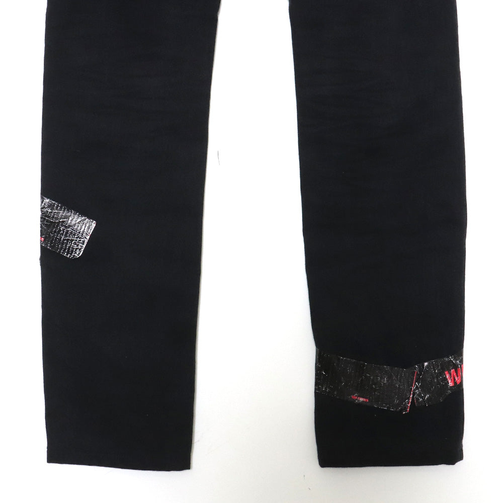 RAF SIMONS 17SS Black Regular Fit Patch Jeans Size 28