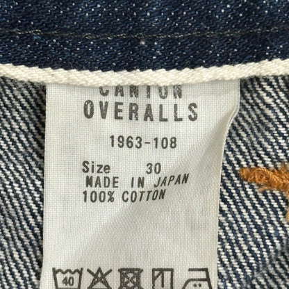 CANTON OVERALLS One Wash Basic Double Knee Jeans Size 30