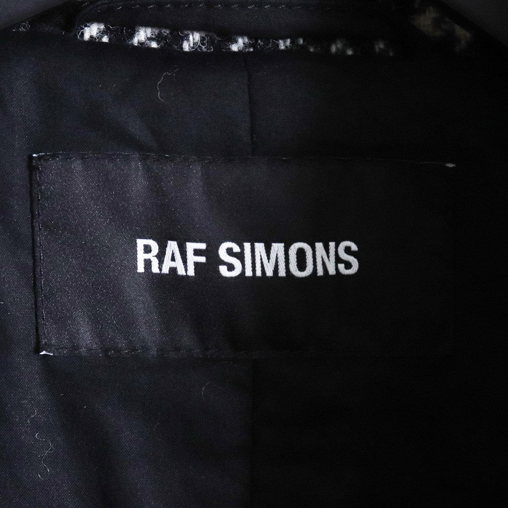 RAF SIMONS 18AW Houndstooth Padded Parka Gray Size 48