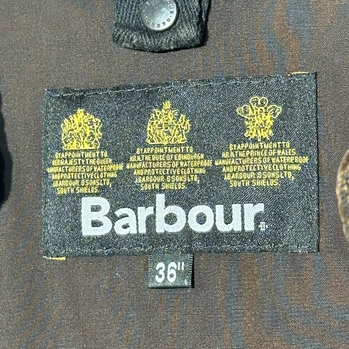 Barbour Bedale SL Waxed Tweed Oiled Jacket Size 36