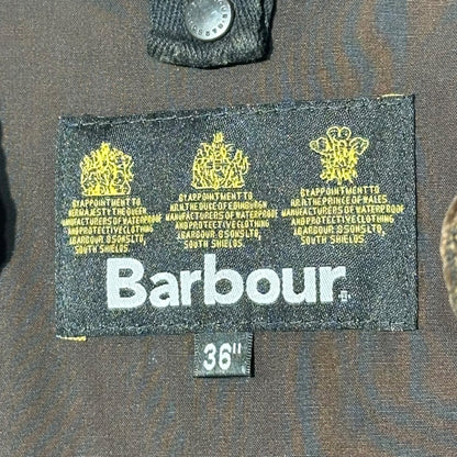 Barbour Bedale SL Waxed Tweed Oiled Jacket Size 36