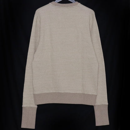 LOEWE 18AW Logo Patch Crewneck Sweatshirt Beige Size L