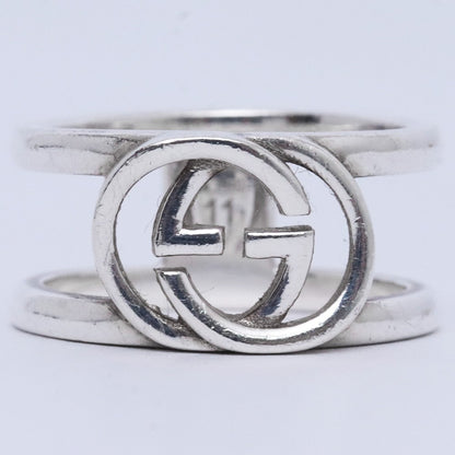 GUCCI Interlocking G Ring Silver Size JP 10