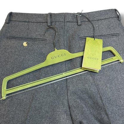 GUCCI 23SS Wool Cashmere Trousers Gray Size 48