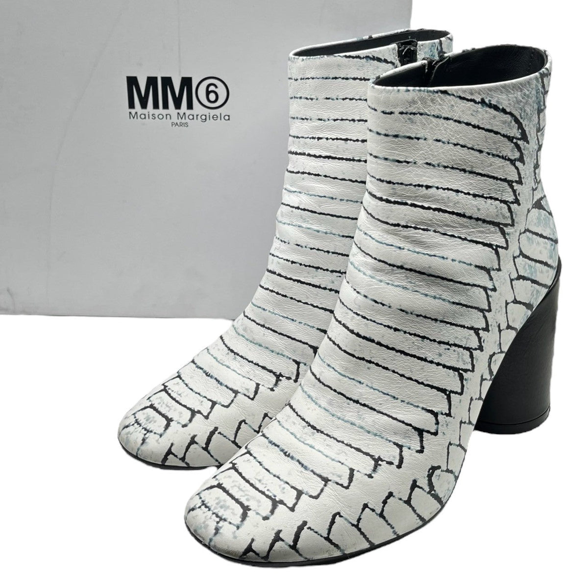 MM6 Maison Margiela 90mm Ankle Boots White Size 38
