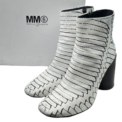 MM6 Maison Margiela 90mm Ankle Boots White Size 38