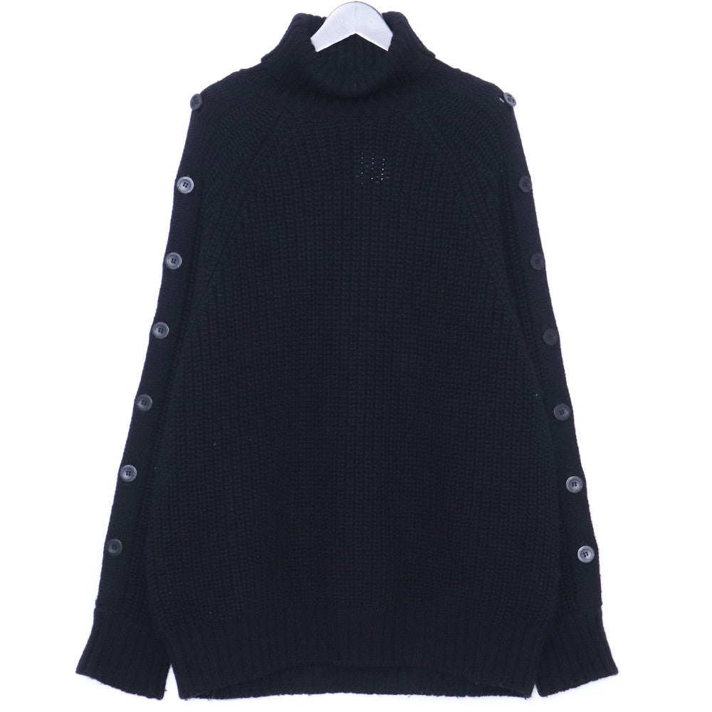 JOHN LAWRENCE 21AW Button Sleeve Knit Sweater Black Free Size