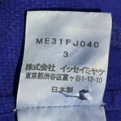 ISSEY MIYAKE MEN 13SS Panel Check Cotton Shirt Blue Size 3