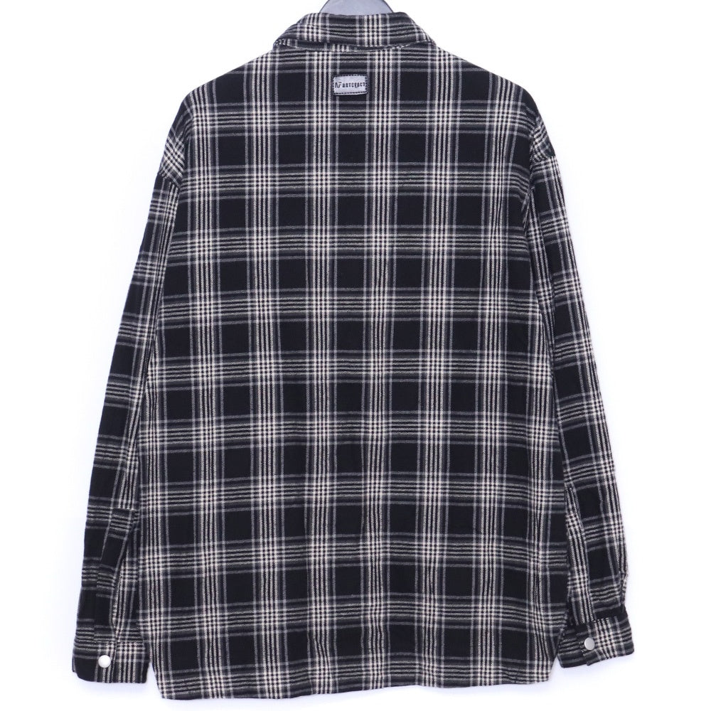 A.F ARTEFACT Exclusive Cotton Checked Shirt Black Size 2