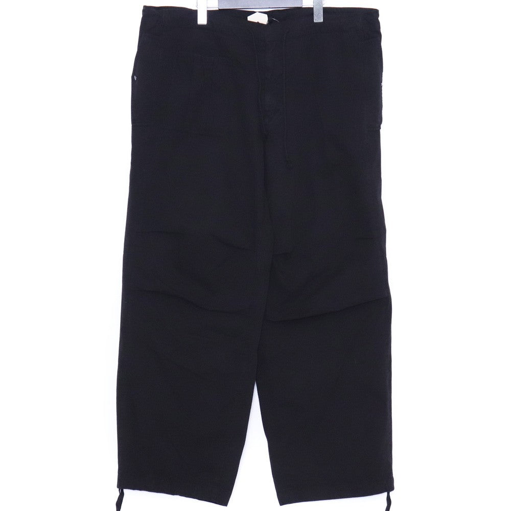 TEN C 25SS Cotton Gabardine Army Cargo Pants Black Size 48