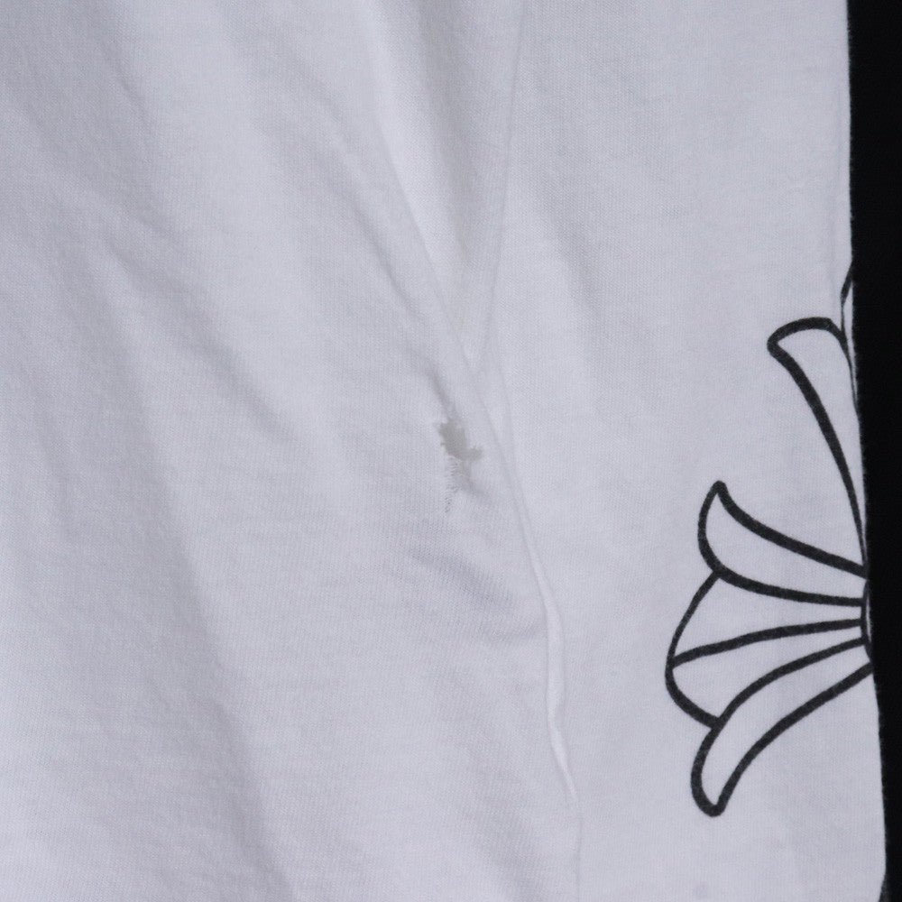 CHROME HEARTS OLD Sleeve Cross Print T-Shirt White Size L