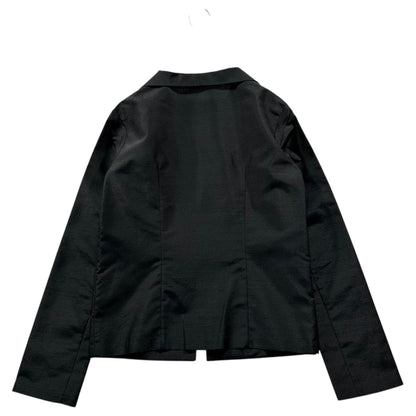 Y's 90's Ripple Poly Fabric Skipper Jacket Black Size FREE
