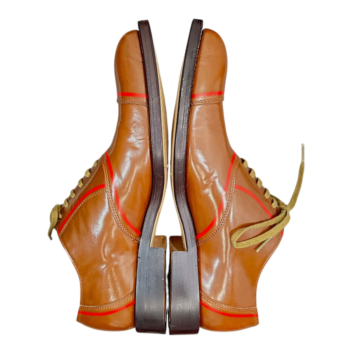 COMME des GARCONS HOMME PLUS 00AW Brown Red Shoes Size 25cm