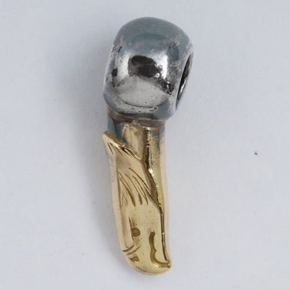 TARO WASHIMI Eagle Head Gold Silver Beads 2PC Size F