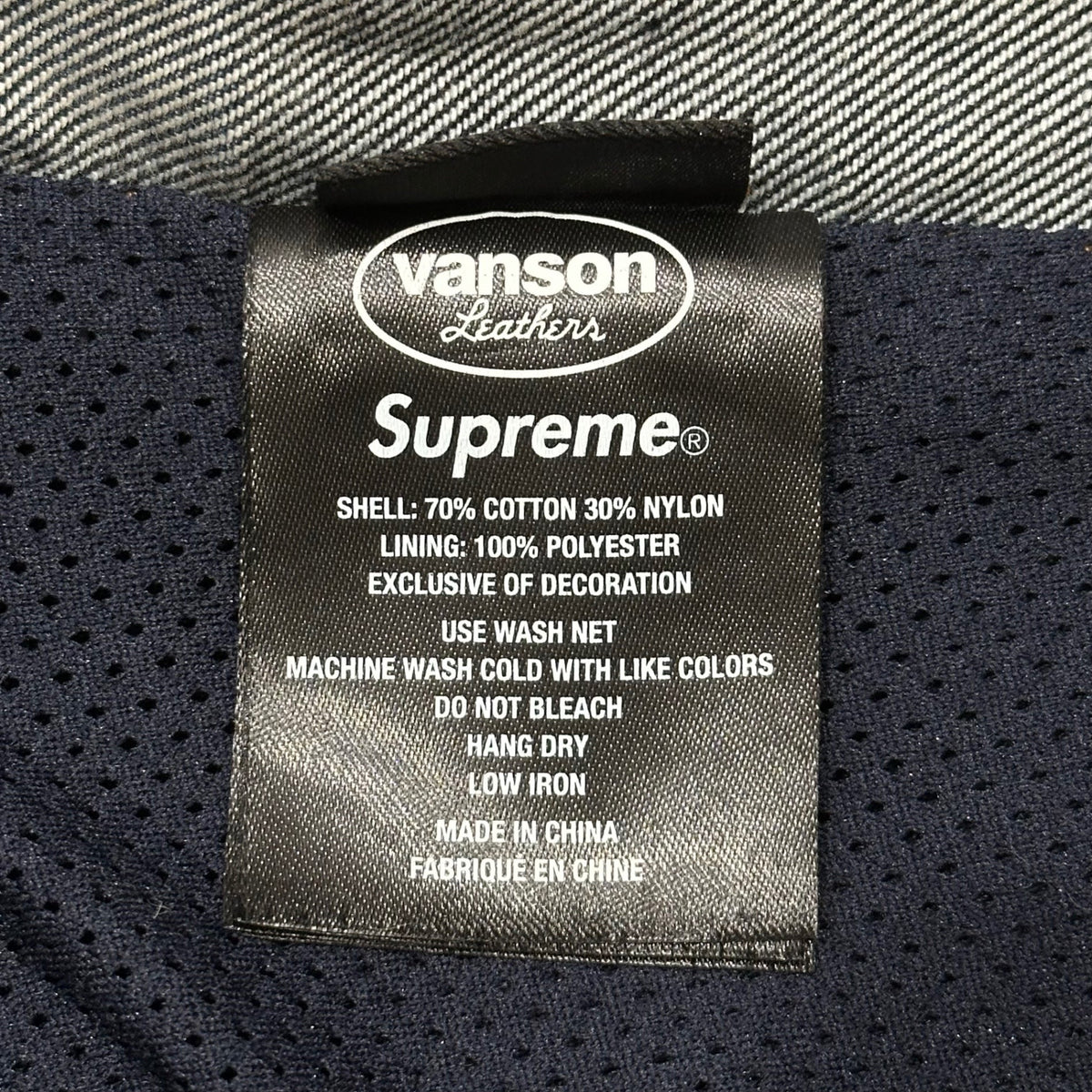 SUPREME 25SS Vanson Cordura Cotton Pants Blue Size 30