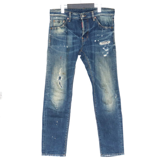 Dsquared2 Cool Guy Distressed Logo Patch Jeans Size 46