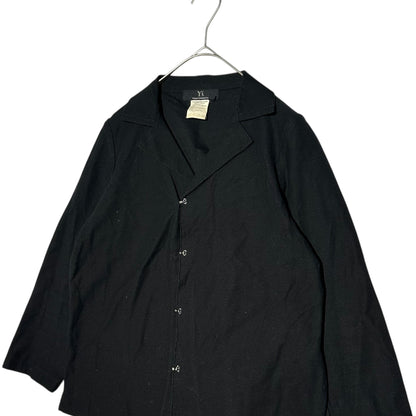 Y's Hook-Button Cotton Jacket Black Size 3