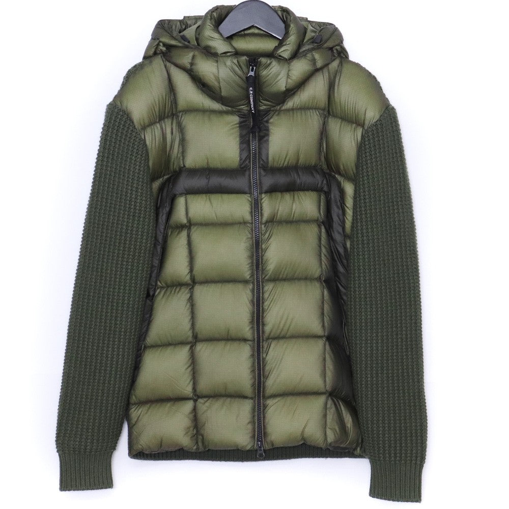 C.P. COMPANY Goggle Down Knit Jacket Khaki Size M