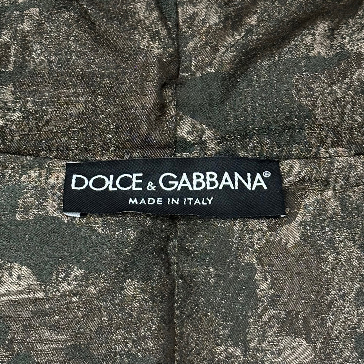 DOLCE&GABBANA Camouflage Quilted Jacket Green Size 44