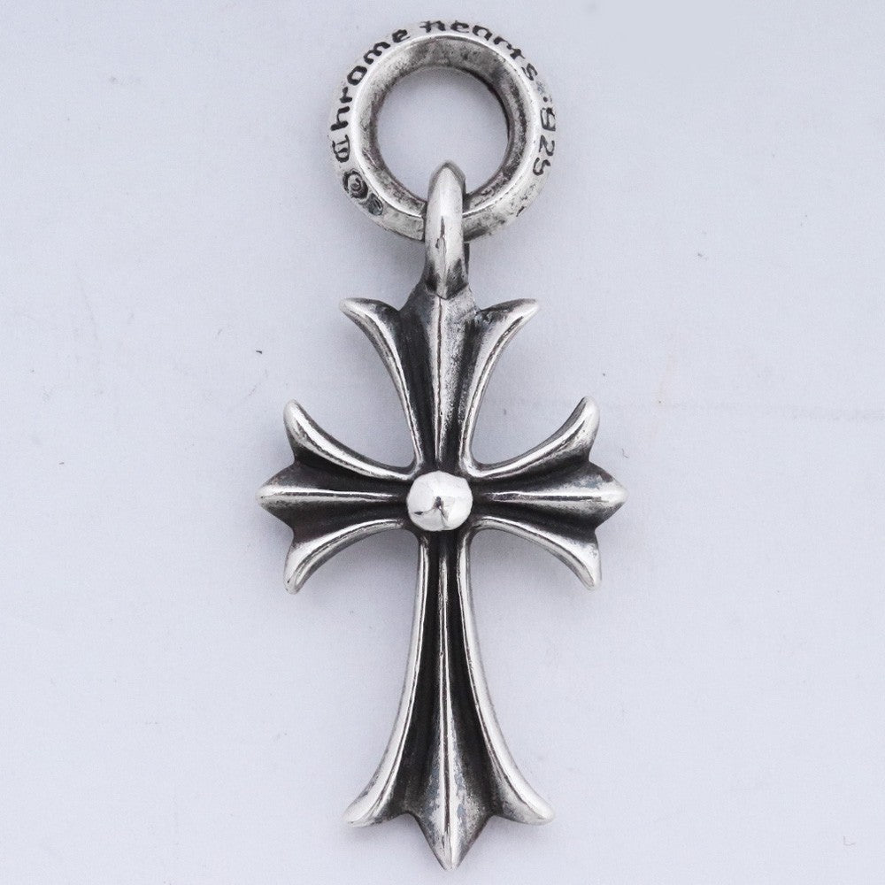 Chrome Hearts Old Tiny CH Cross Silver Charm Size F