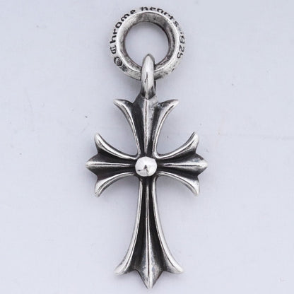 Chrome Hearts Old Tiny CH Cross Silver Charm Size F