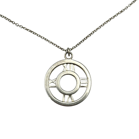 TIFFANY & CO. Atlas Open Medallion Pendant Necklace Silver