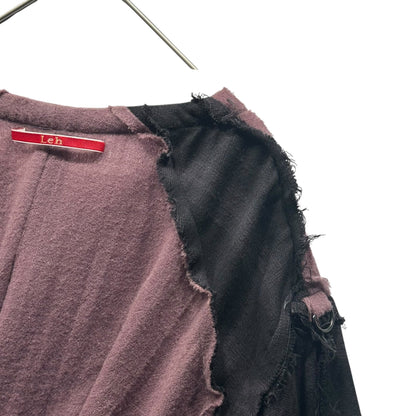Leh Sleeve-Split Wool Pullover Shirt Multi Size M