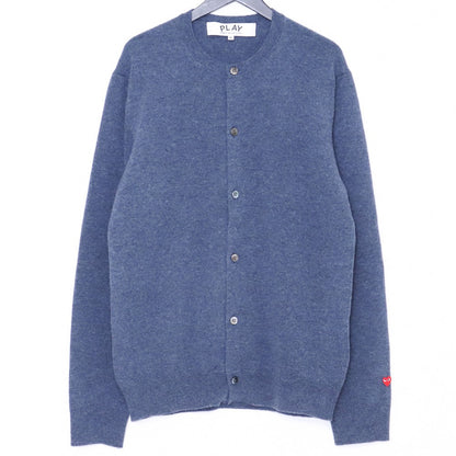 PLAY COMME des GARCONS 25AW Heart Logo Cardigan Blue Size XL