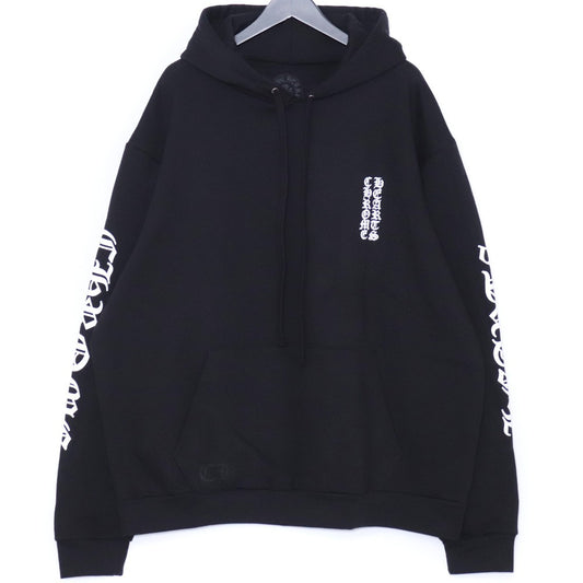 CHROME HEARTS Vertical Logo Hoodie Black Size XL