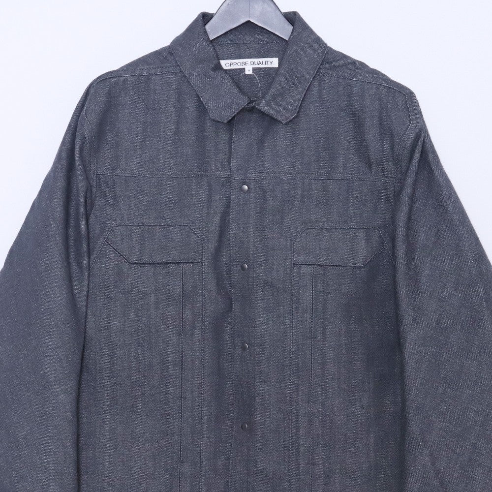 OPPOSE DUALITY 25SS Raw Denim Panel Jacket Gray Size 46