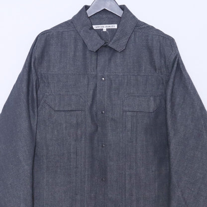 OPPOSE DUALITY 25SS Raw Denim Panel Jacket Gray Size 46