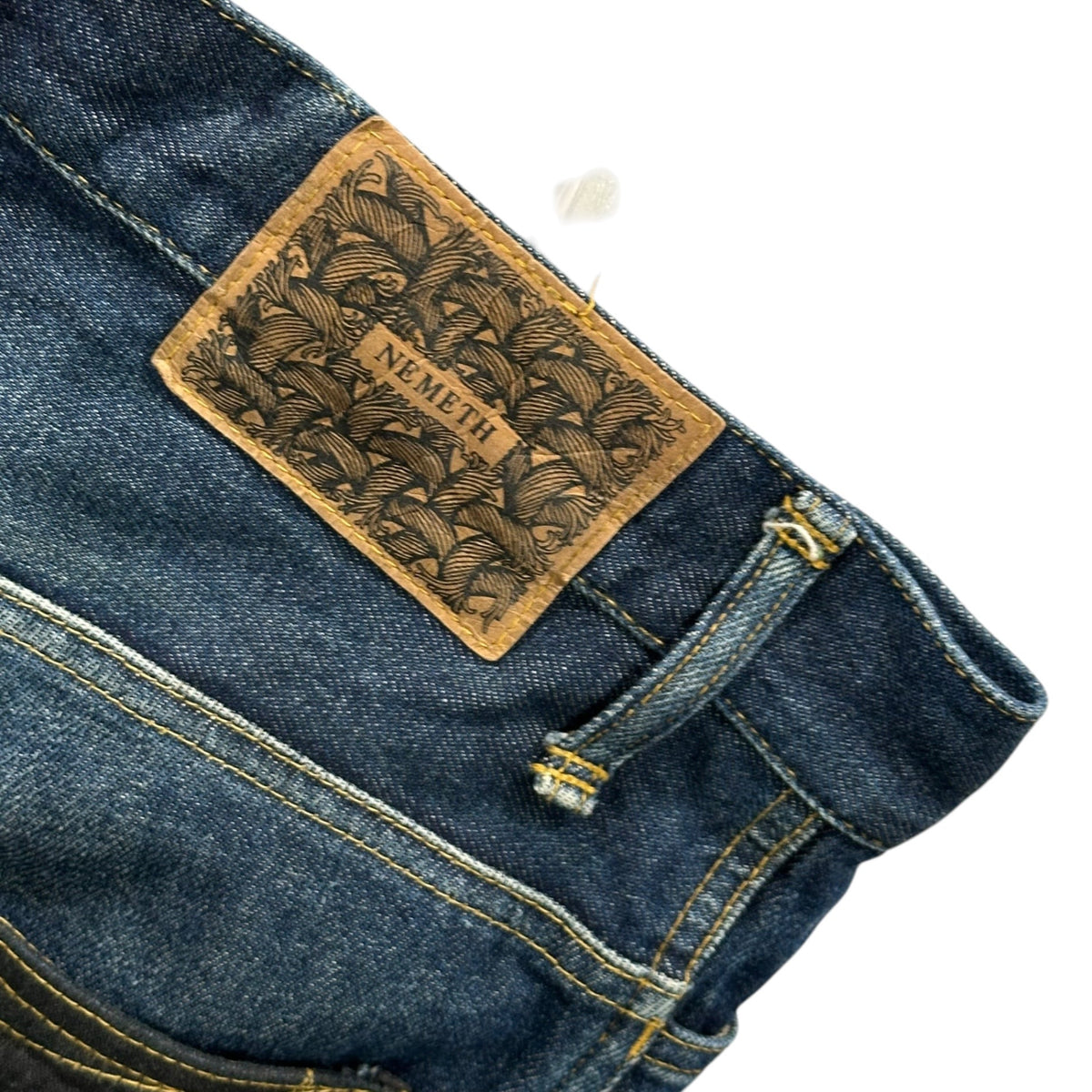 Christopher Nemeth 00s Yellow-Stitch Cropped Denim Pants Size S