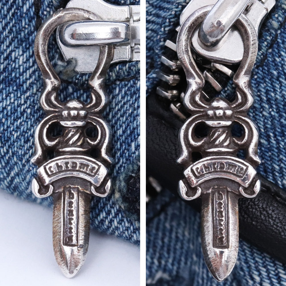 CHROME HEARTS #1 Snatch Pack Denim Cross Bag Indigo Size #1
